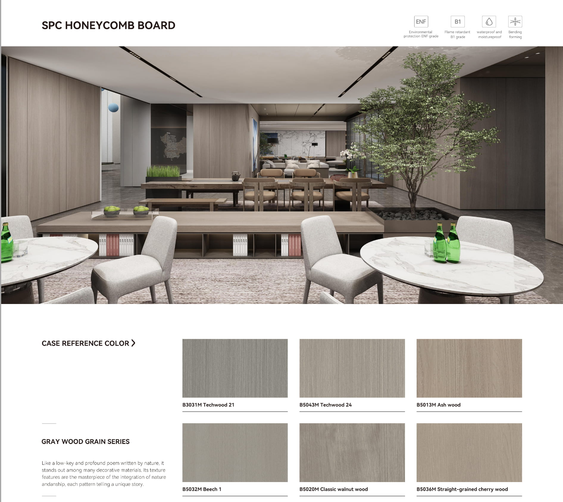 Natural Oak Wood Grain Wall Panel